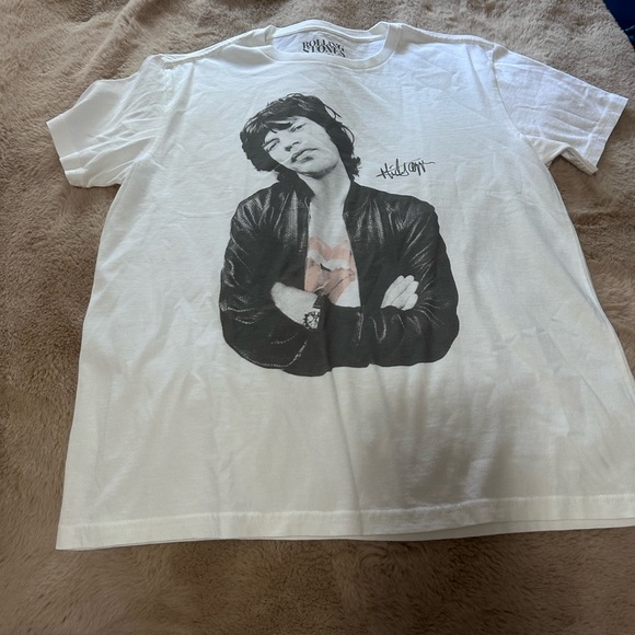 Lucky Brand White Rolling Stones Tee S - Picture 2 of 4